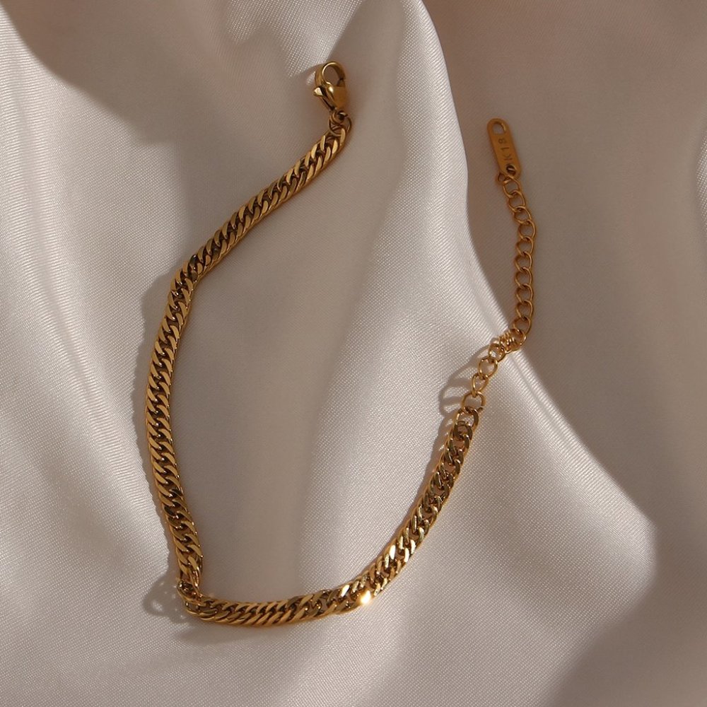PVD Gold Plating Thin Snake Chain Necklace - Picture 6 of 6